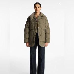 A.L.C. Huxley Quilted Convertible Jacket / Vest In Olive XSmall